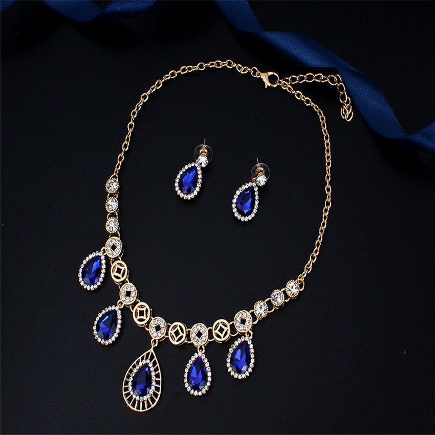 Luxury Bridal Jewelry Set - Necklace & Earrings for Wedding & Evening Gala