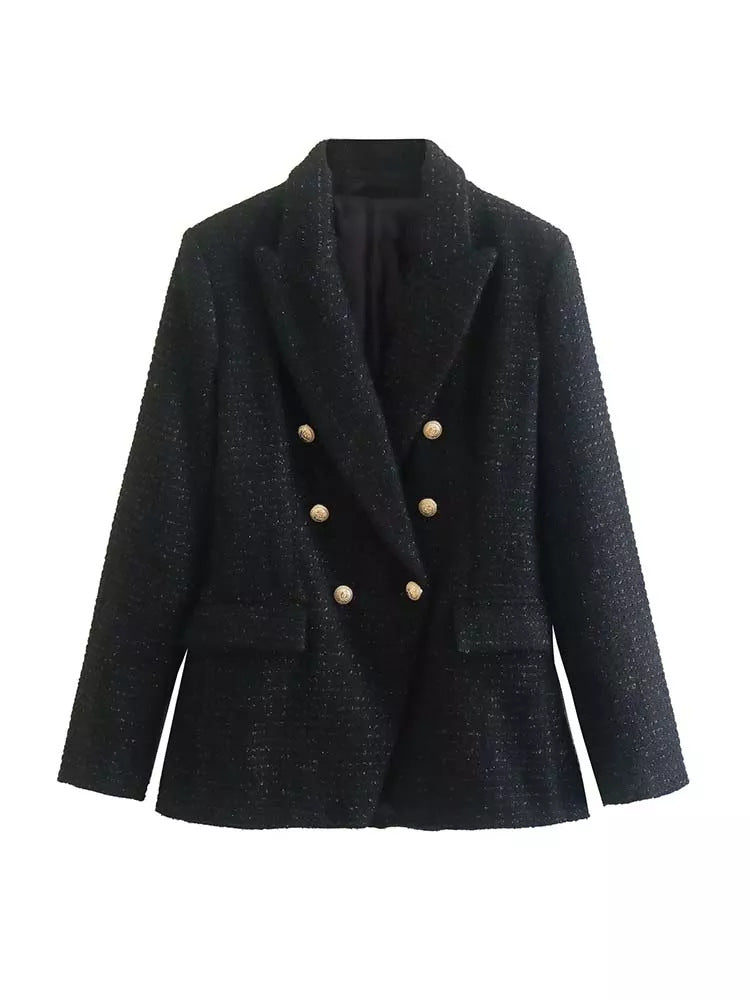 Damen Blazer Doppelreihig mit Struktur – Urban Casual & Elegant