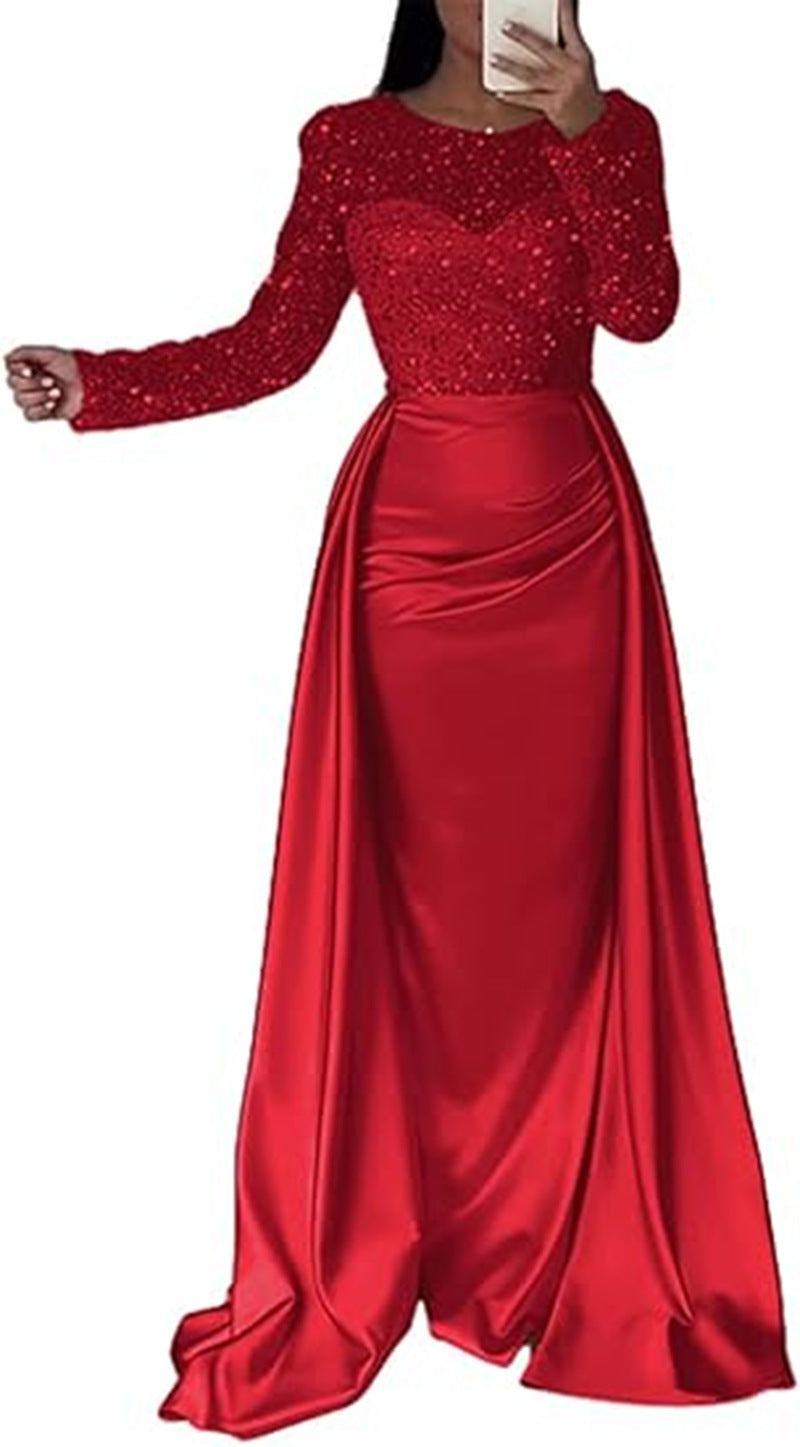 Luxurious Sequin Evening Gown – Elegant Glamour Maxi Dress for Special Occasions
