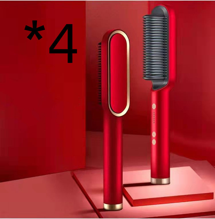 2-in-1 Glättungsbürste & Lockenstab – Ionen Haarstyler Elektrisch