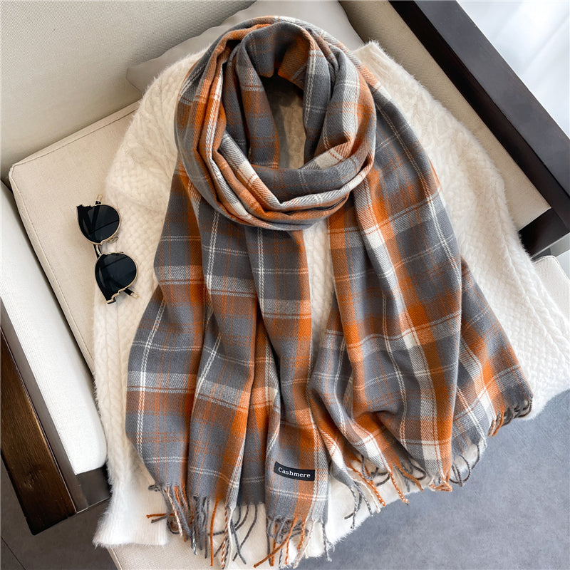 Unisex Schal Kaschmir leicht warm Herbst Winter dünn elegant