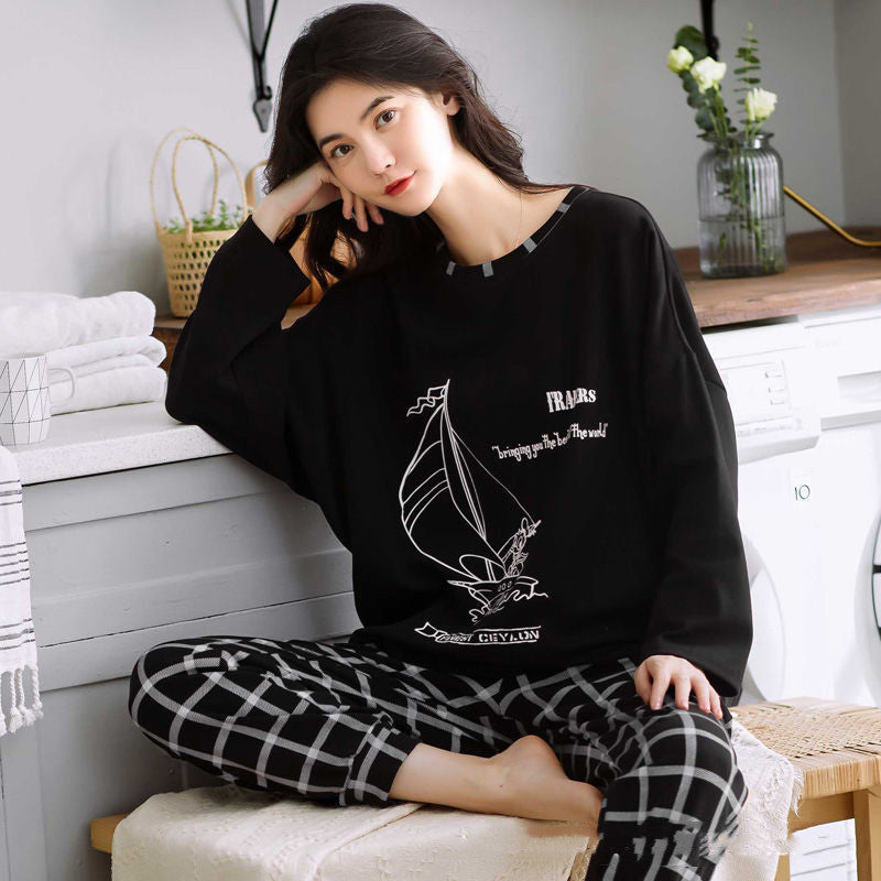 Women's Long-Sleeved Pajamas | Spring & Autumn Nightwear