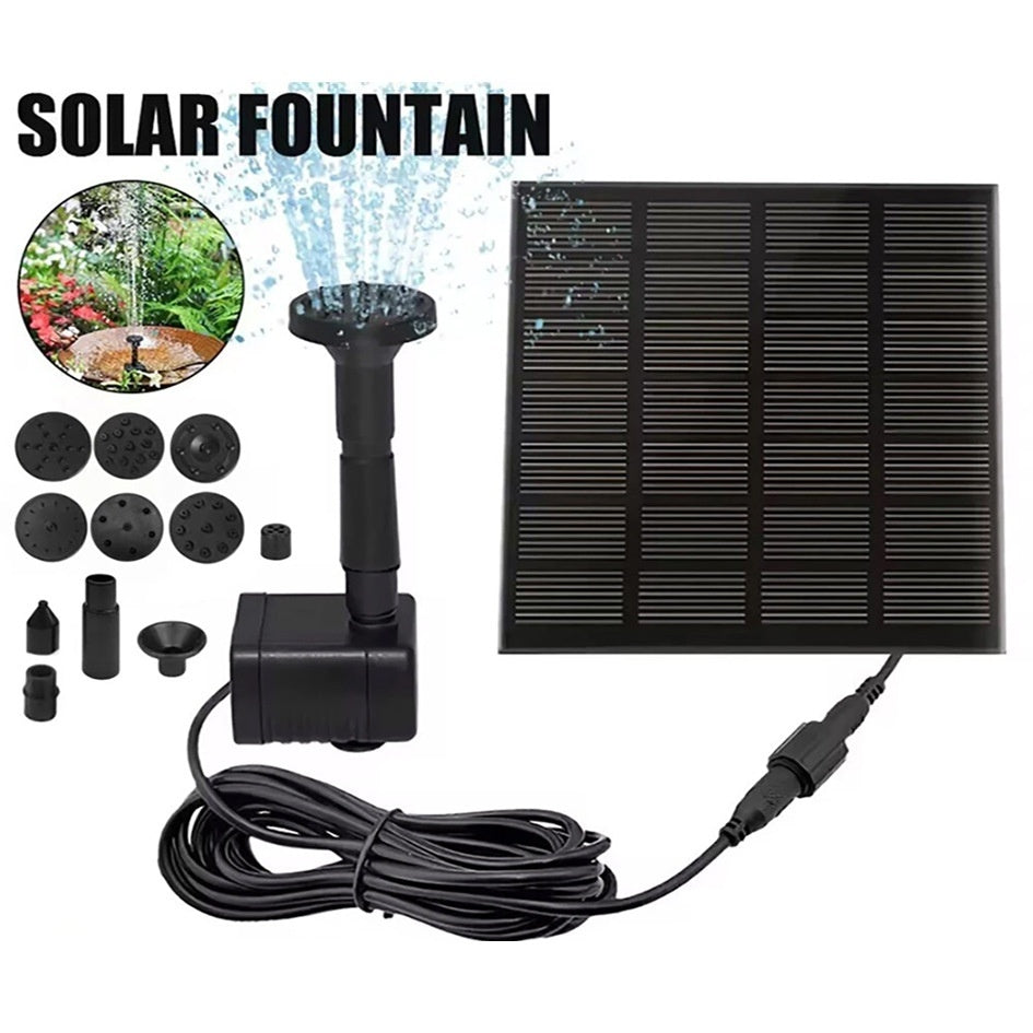 Solar Springbrunnen für Garten – Schwimmender Solarbrunnen mit Split Panel