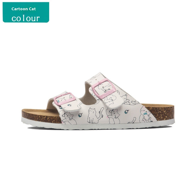 Men's Cork Sandals | Buckle Slippers Comfortable Non-slip