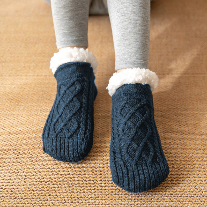 Damen Winter Kuschelsocken – Rutschfeste Plüsch Home Socks Warm