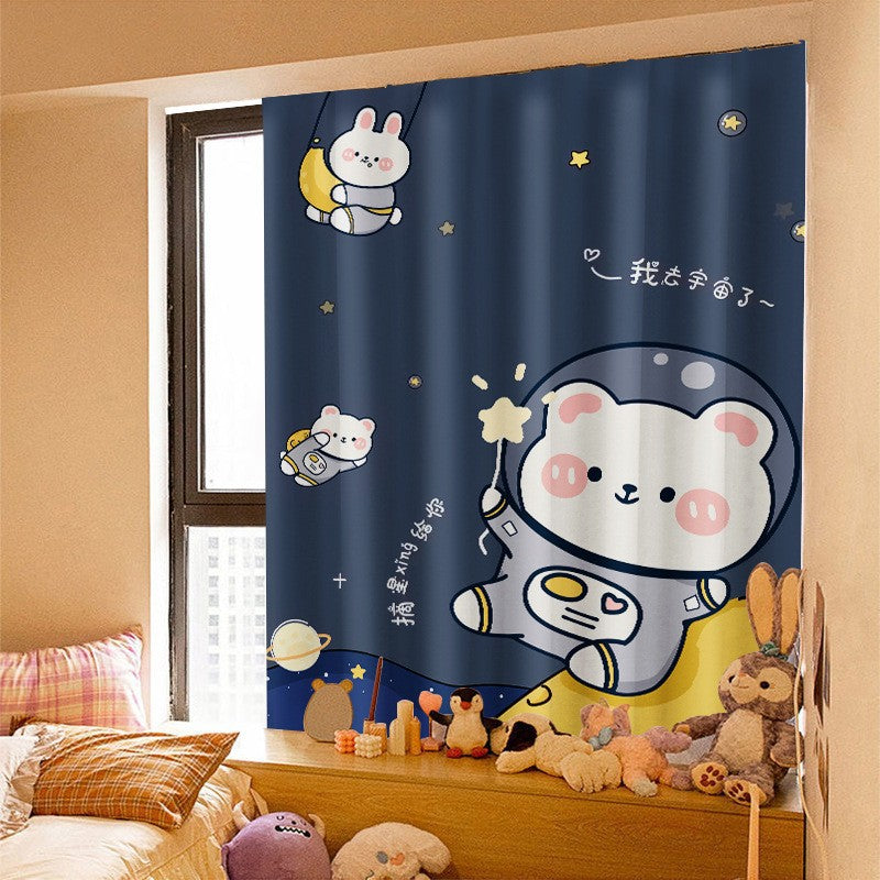 Children's Curtain Velcro Cartoon | Cabinet Curtain without Drilling