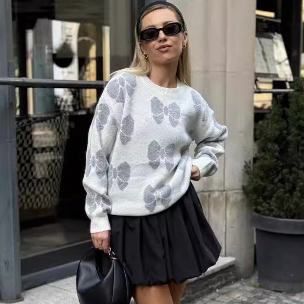 Damen Schmetterling Strickpullover | Oversize Winterlook