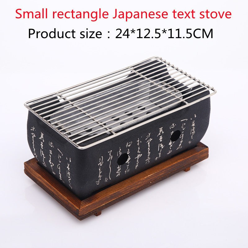 Japanischer Mini Tischgrill raucharm – Indoor Holzkohlegrill Set