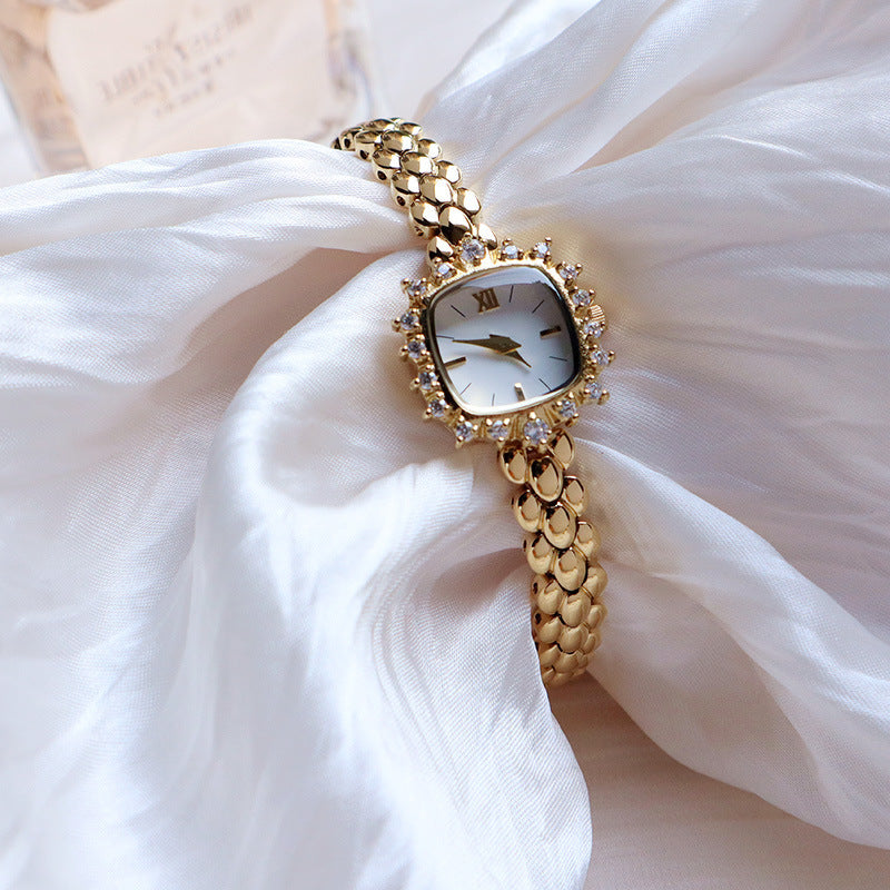 Ladies' Vintage Watch with Fine Chain Bracelet – Elegant Niche Watch