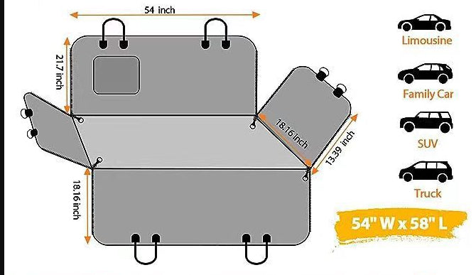 Dog Mat Car Backseat | waterproof bite-resistant dirt-resistant