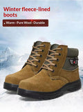 Men's Thermal Winter Boots with Lambskin Trim – Warm Cotton Boots