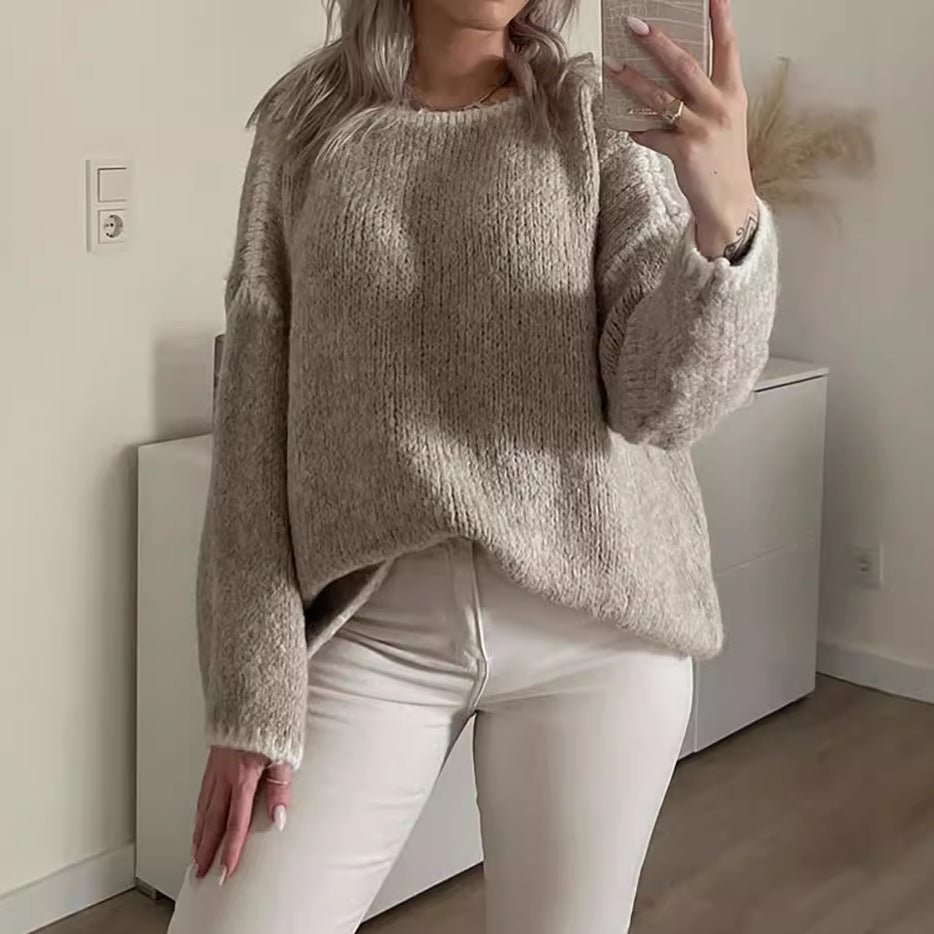 Damen Langarm Pullover | Moderner Casual Strickpullover