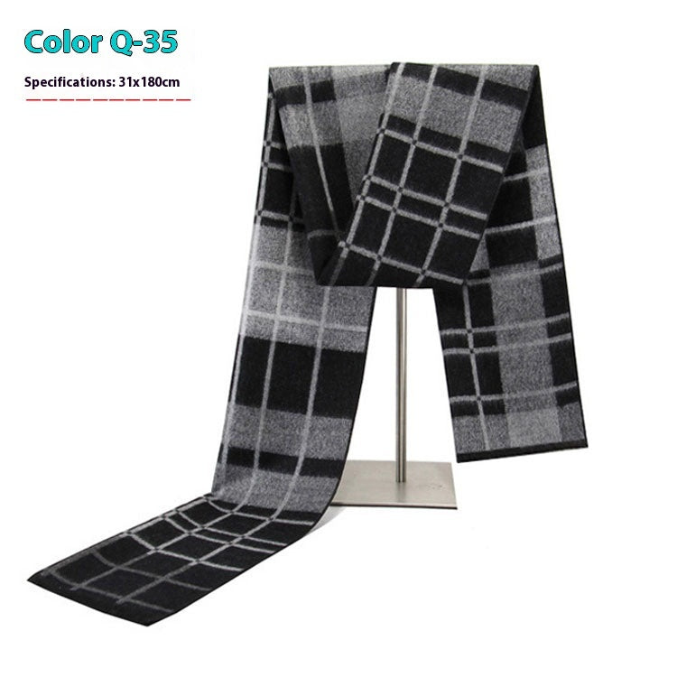 Men's Business Scarf striped soft warm elegant winter