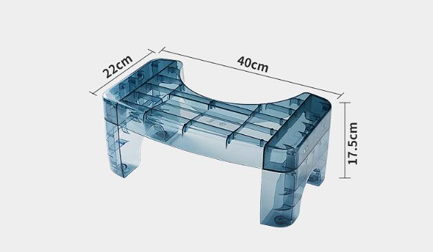 Transparent Toilet Stool | Non-slip Ergonomic Footrest