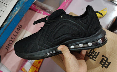 Herren Air Cushion Sneaker Schwarz Atmungsaktiv Sport Schuhe