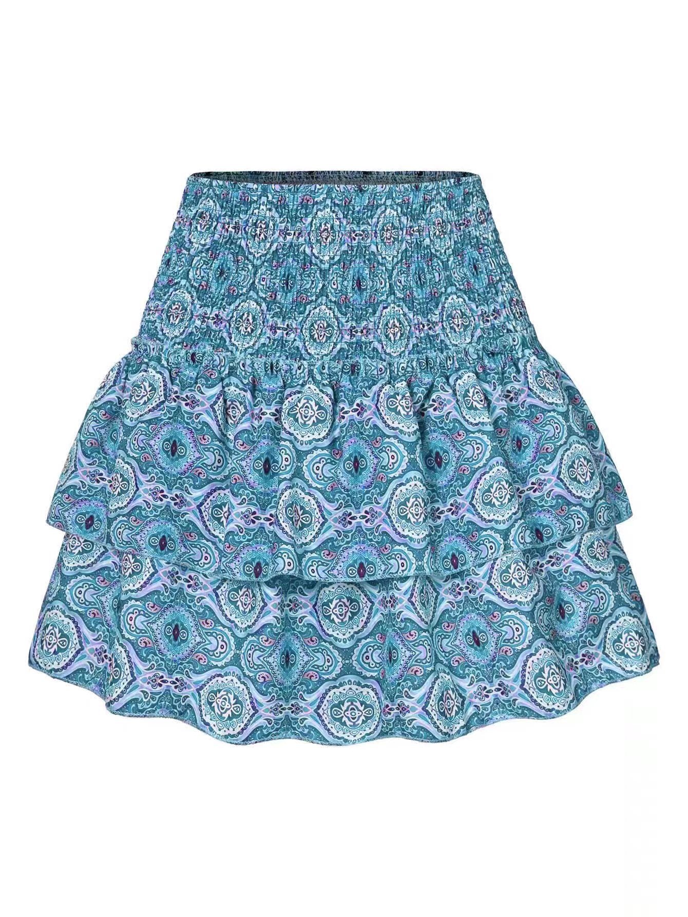 Damen Volantrock Casual | Eleganter Lotusblatt Rock