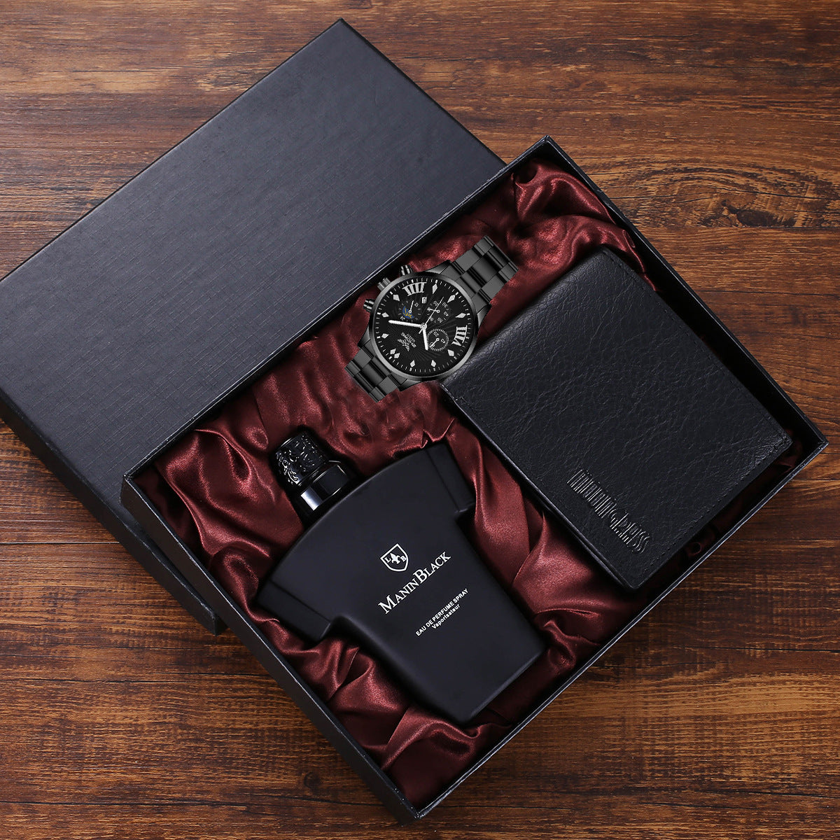 Men's Gift Set | Wallet Belt Watch Perfume Elegant