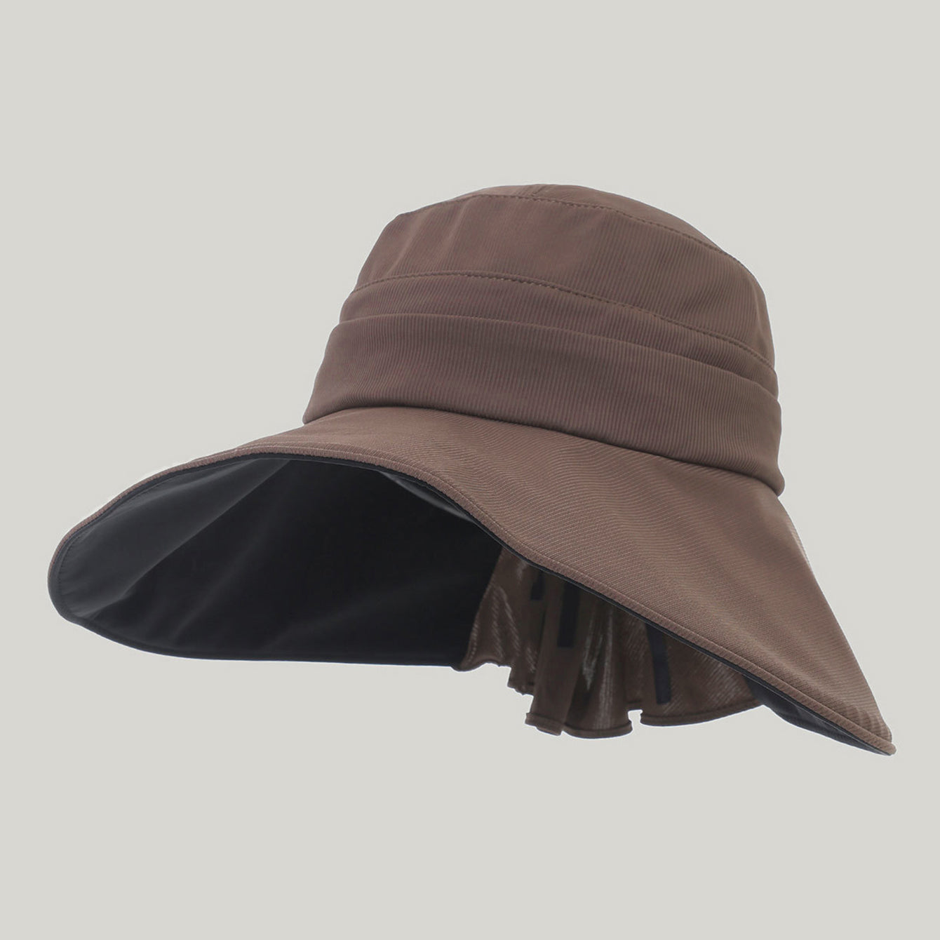 Women's Sun Hat with Wide Brim – Minimalist Striped Hat