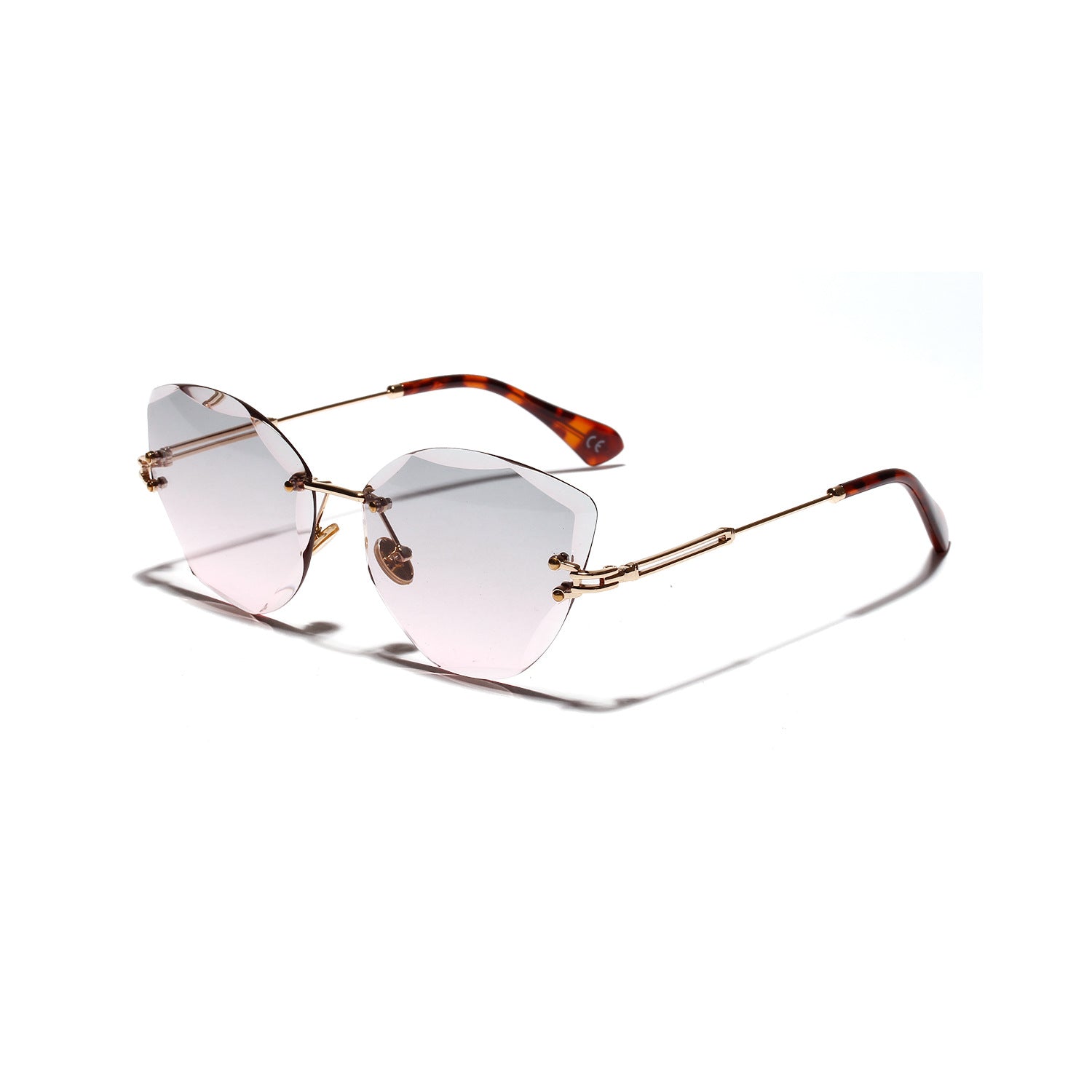 Cat-Eye Sonnenbrille Damen | Retro Luxus Strass Brille