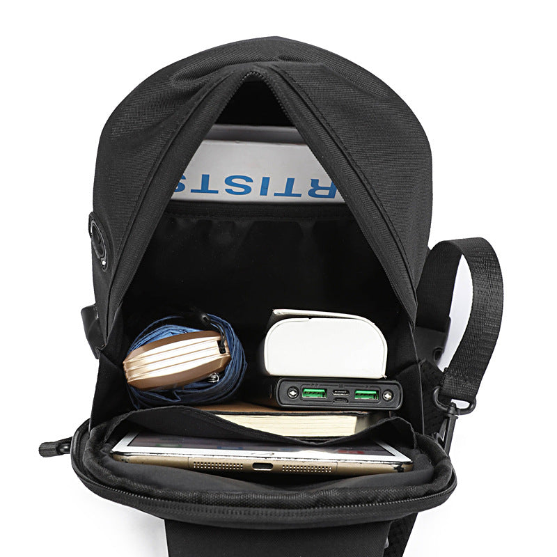 Men's Solid Crossbody Shoulder Bag | Minimalist Bag