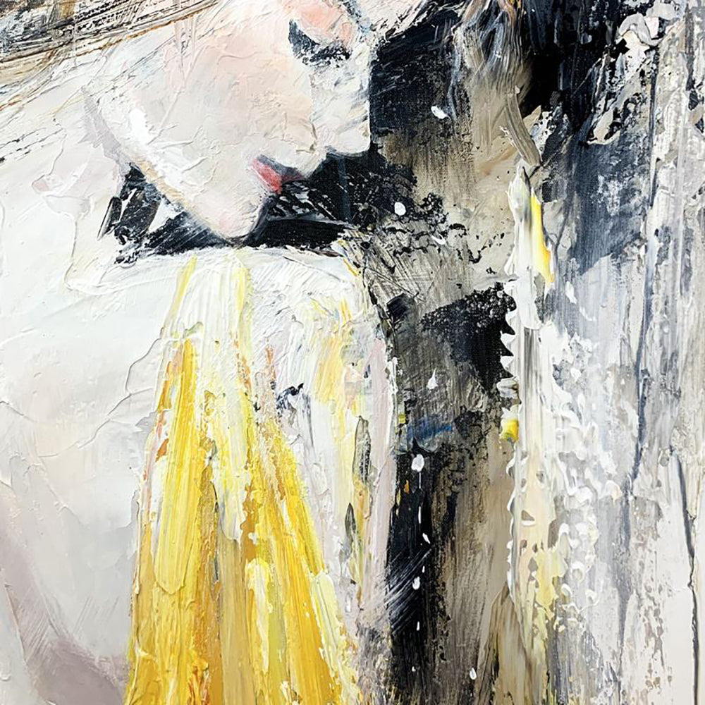 Oil painting woman modern | Hand-painted canvas elegant wall art
