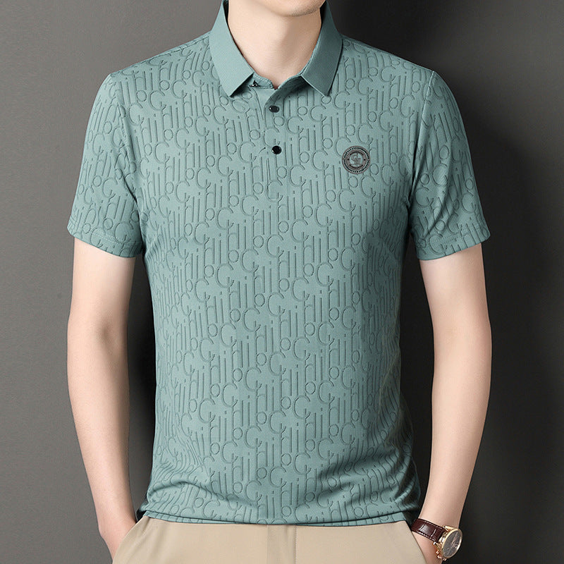 Men's Ice Silk T-Shirt | Summer Cool Breathable Lightweight