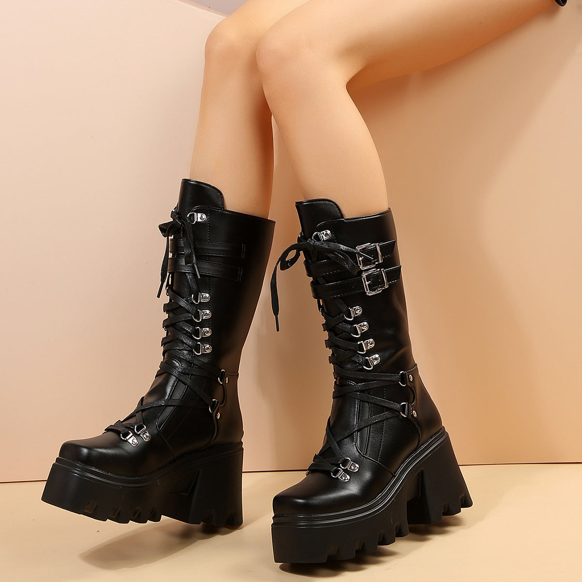 Damen Casual Leder Boots – Stilvolle Komfort Stiefeletten Plus Size