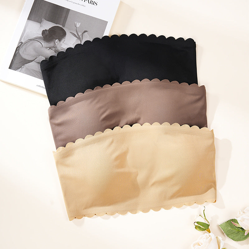 Seamless Bandeau Bra for Women | Strapless Push-up Tube Top