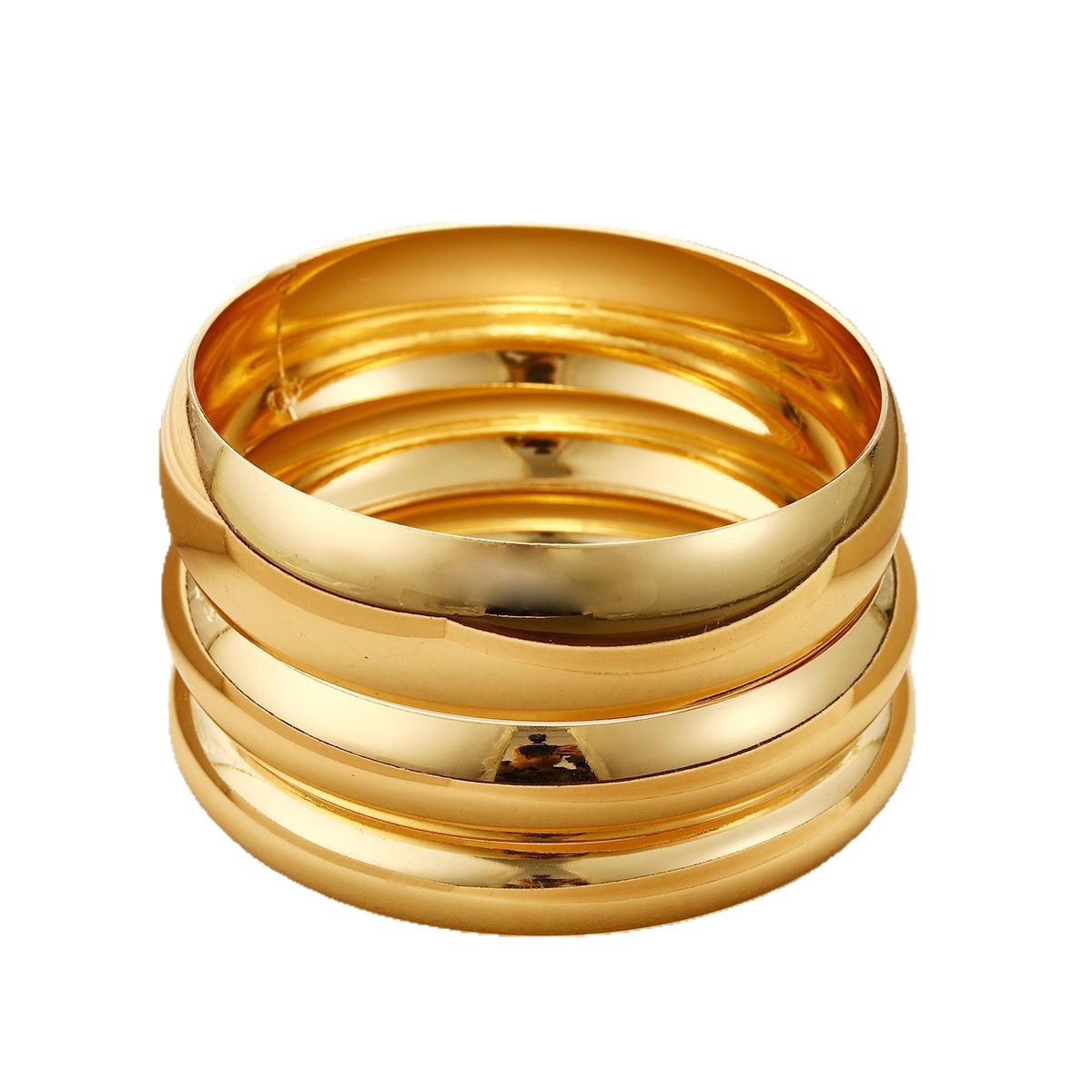 Three-piece Niche-style Geometric Pattern Bracelet Set for Women