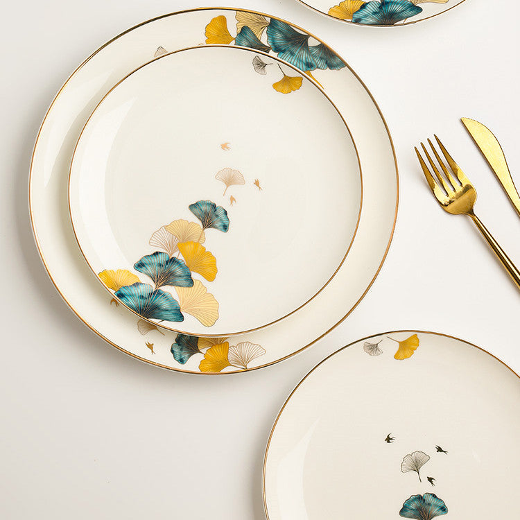 Ceramic Steak Plate Porcelain | Elegant Dinner Plate Kitchen