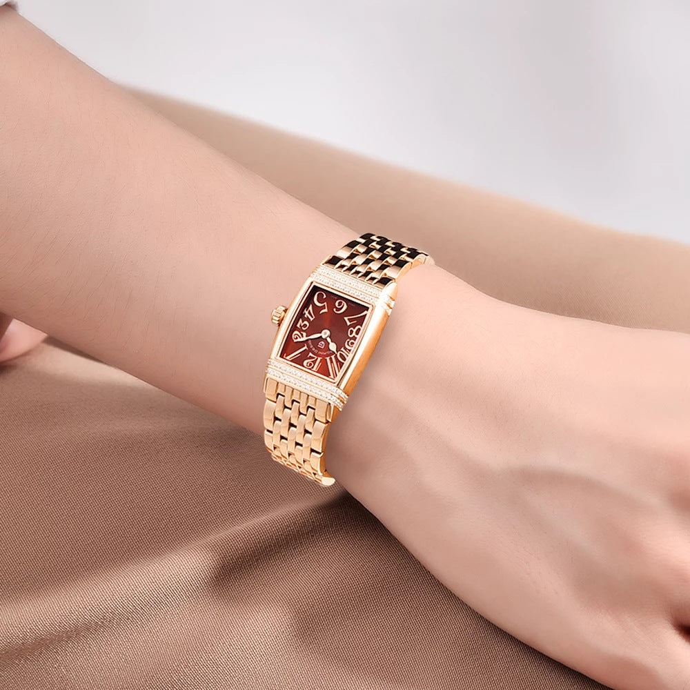 Women's Square Quartz Watch | Elegant Rhinestone Fashion Watch