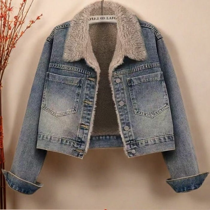 Vintage Damen Jeansjacke – Lockerer Schnitt, Trendiger Retro Look