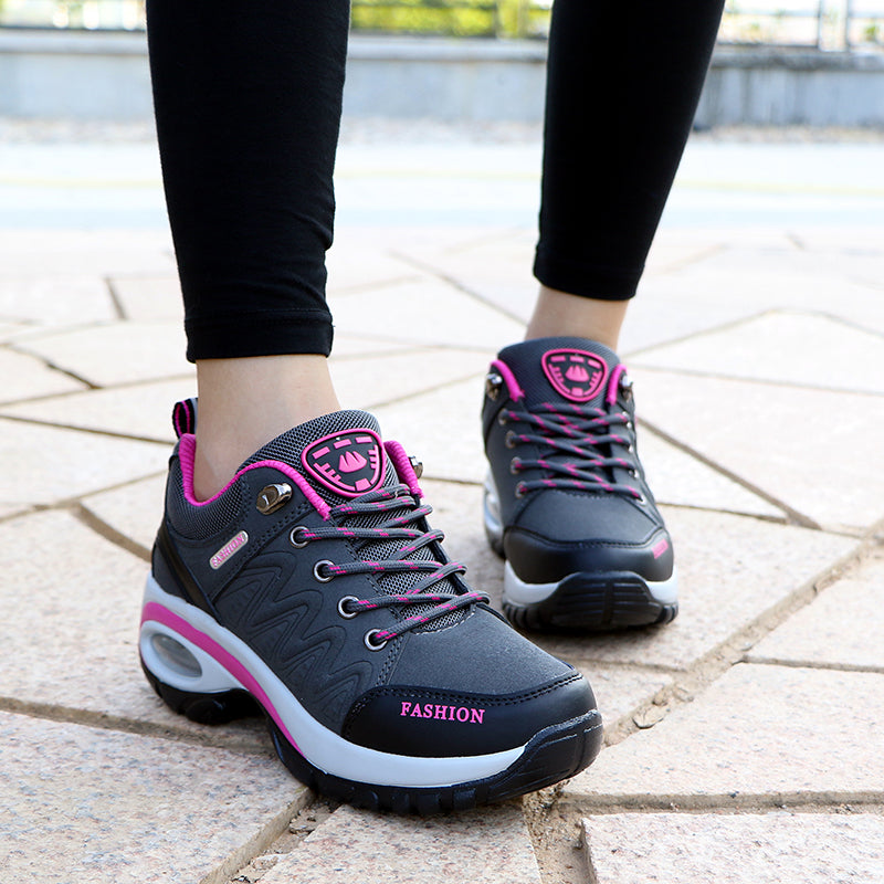 Damen Plateau Sneaker mit Luftkissen – Herbst Winter Komfortschuhe
