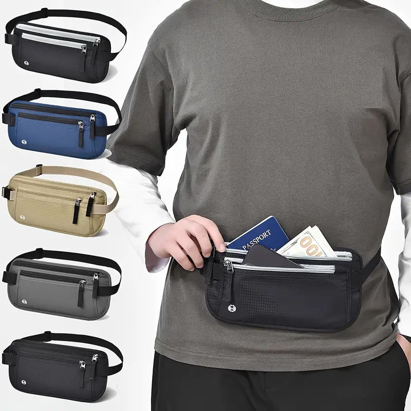 RFID Travel Bag for Men – Waterproof Hidden Passport & Document Pouch