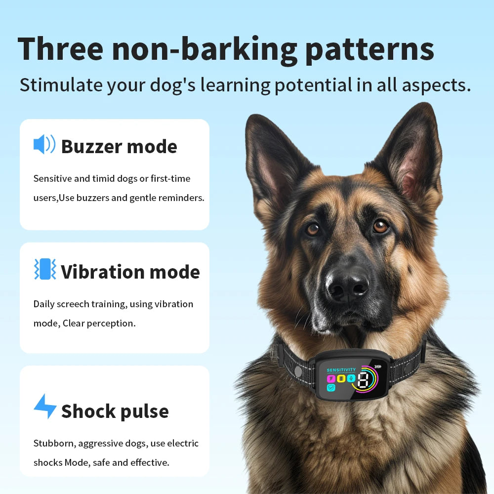 Dog Anti Bark Collar | Smart Waterproof Rechargeable IP67