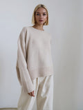 Versatile Women's Knitted Jumper – Loose Basic Pullover for Every Look