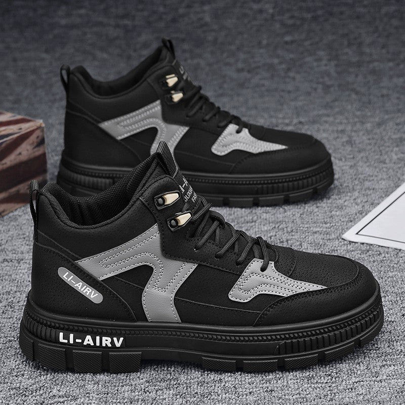 Men's High-Top Sneakers Large Sizes | Modern Casual Board Shoes