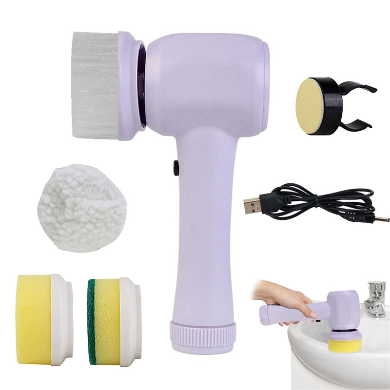 4-in-1 Electric Cleaning Brush – Cordless Rotary Scrubber