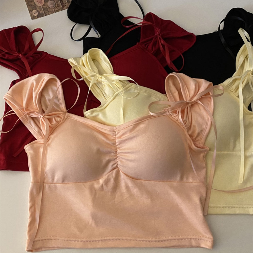 Damen Bra Top mit integrierten Pads – Tanktop - BH in einem