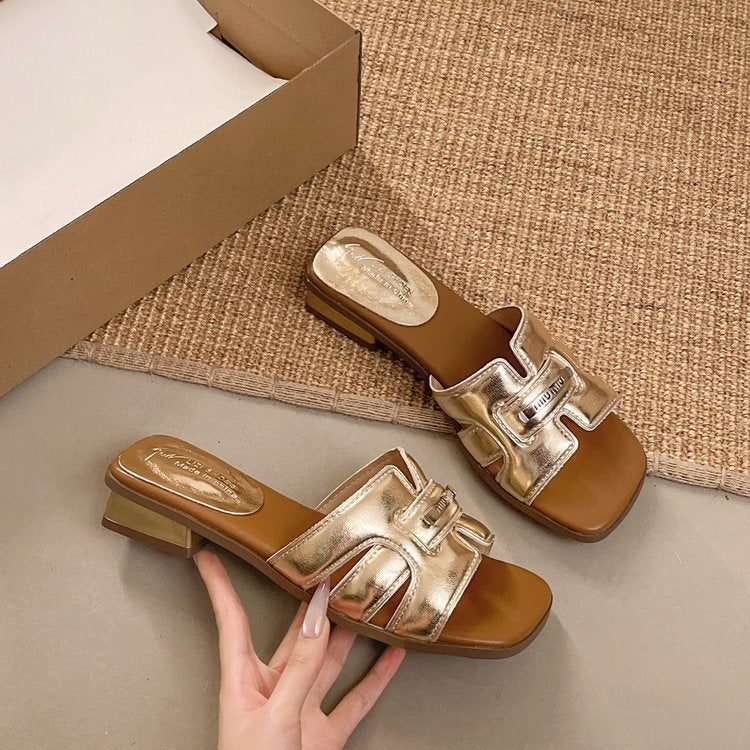 Women's Braided Mules – Elegant Summer Slides with Platform Sole