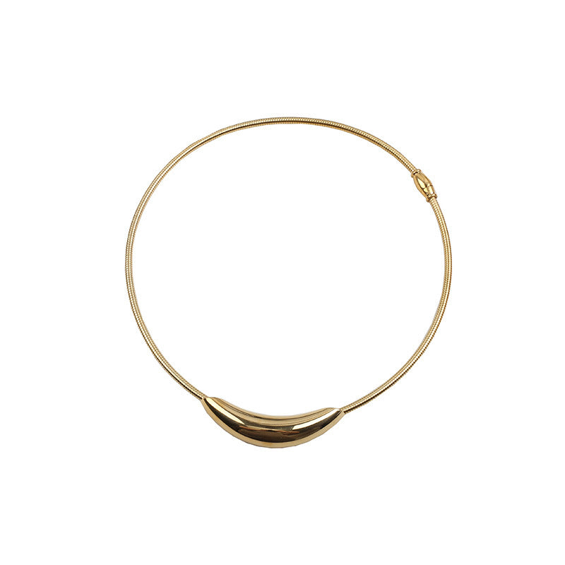 Titanium Steel Collar Necklace – Modern Women's Jewelry Elegant & Robust