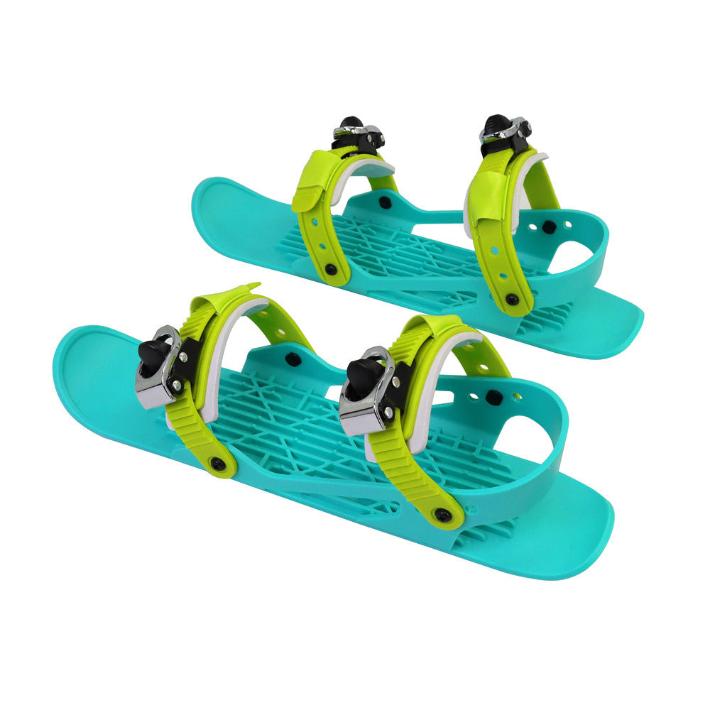 Adjustable Mini Ski Skates | Portable Short Skis Snowblades for Shoes Outdoor