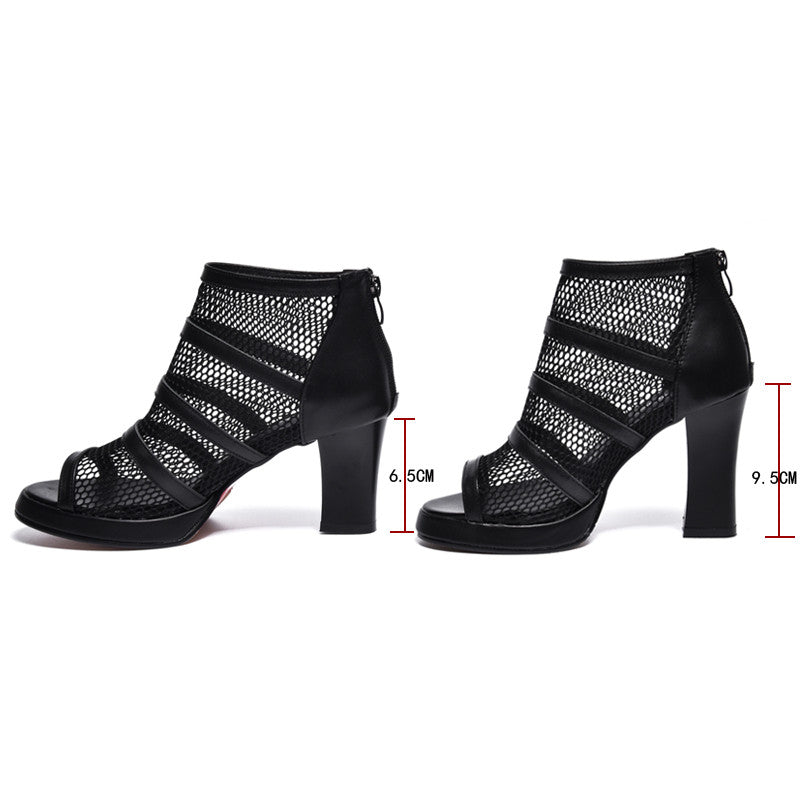Women's Mesh High Heels Block Heel Elegant | Party & Everyday Shoes