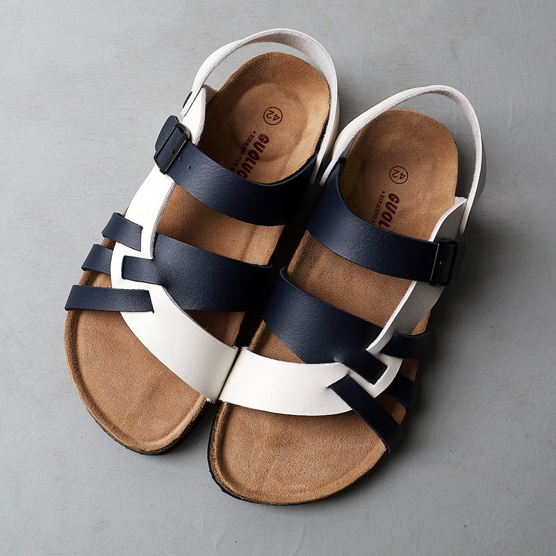 Men's Cork Slippers Breathable Comfort Summer Slides