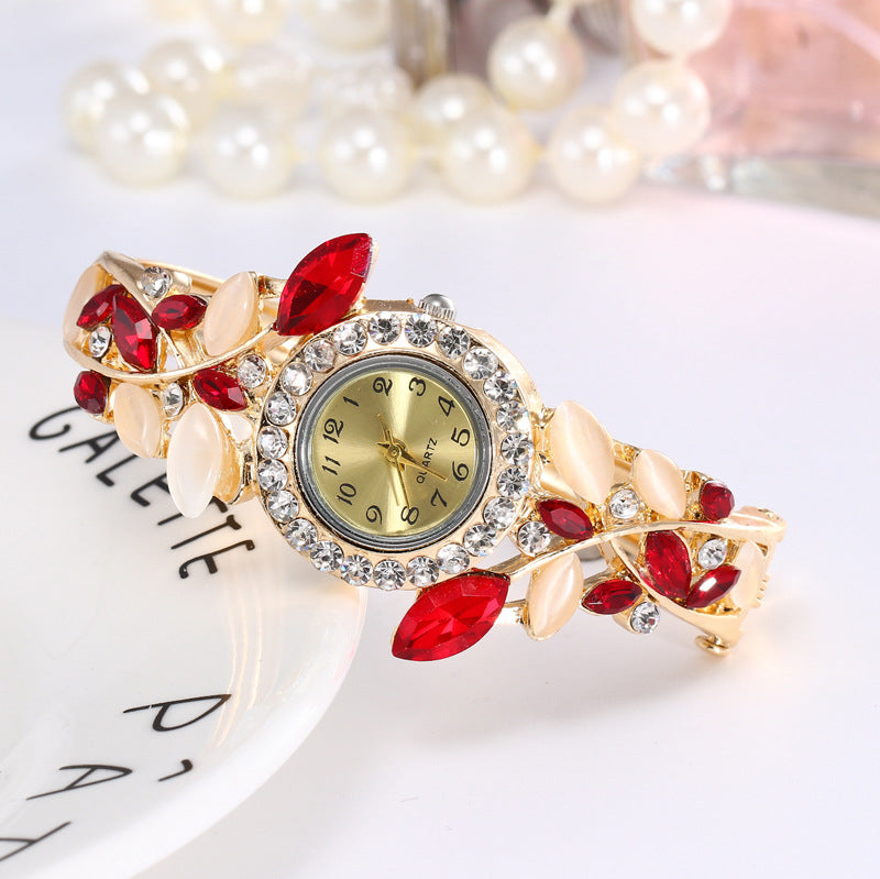Ladies' Rhinestone Wristwatch | Elegant Fashion Jewelry Watch