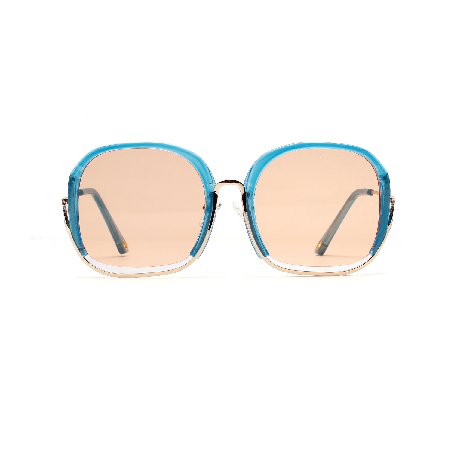 Women's Half-Rim Oversized Sunglasses – Colorful Fashion Glasses