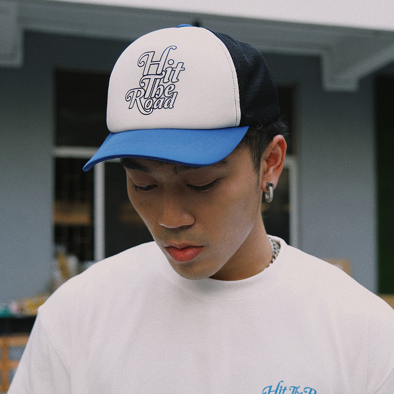 Retro Cap Blue White Unisex | Trendy Casual Couple Style