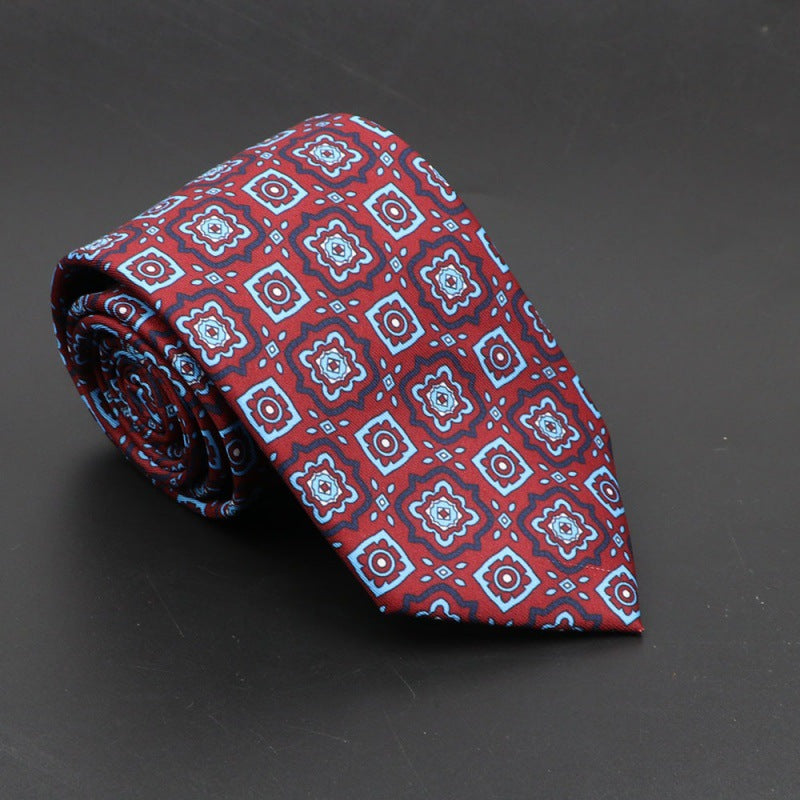 Men's Silk Tie Bohemian 7.5 cm Soft Elegant Modern