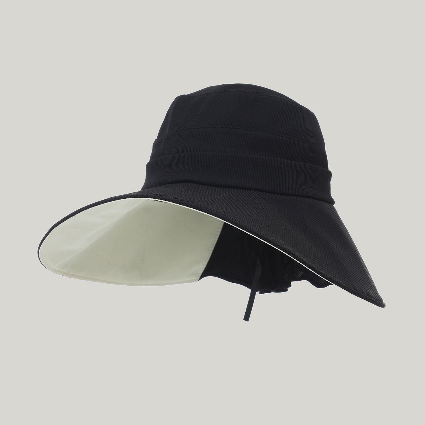 Women's Sun Hat with Wide Brim – Minimalist Striped Hat