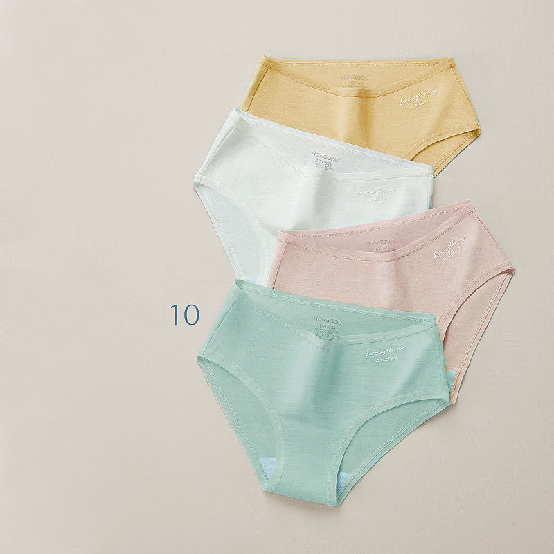 Women's Cotton Mid Waist Briefs | Breathable & Skin-Friendly